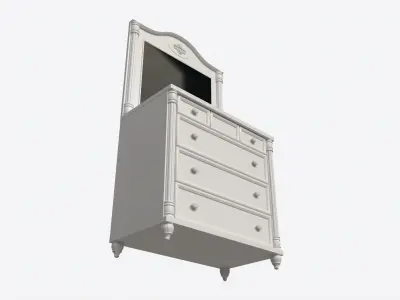 Cilek Romantic Dresser with Mirror 3D model