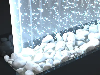 Freestanding Water Bubbles Panel 3D model