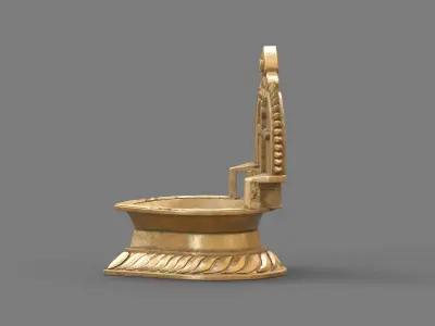oil lamp Christians Christianity  3D model