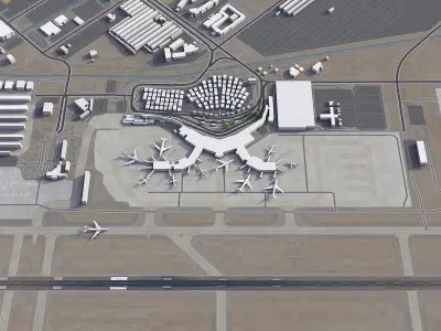 Tucson - Airport - TUS Low-poly 3D model