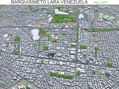 Barquisimeto Lara Venezuela 30km AI Low-poly 3D model