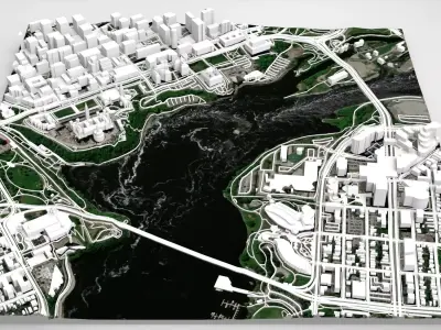 Cityscape Ottawa Canada 3D model