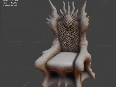 Demon Throne 8 Free low-poly 3D model