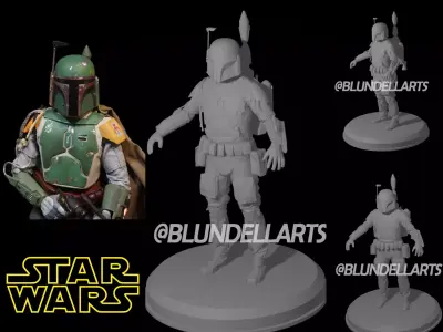 Boba Fett Star Wars Battlefront STL 3D print model