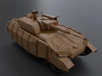 M51 Blackburn Heavy IFV Low Near sci-fi combat tank 3D model