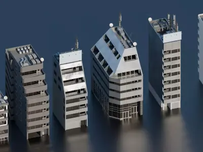 Tokyo Japan Building Pack Blender 3D model