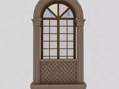Pavilion Window Low-poly 3D model