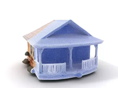 Charming Cottage model pack Low-poly 3D model