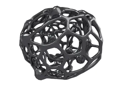 Abstract Shape Broken Nanotubes v1 002 Low-poly 3D model