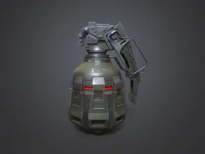 Sci-Fi grenade Transformers Decepticon Low-poly 3D model