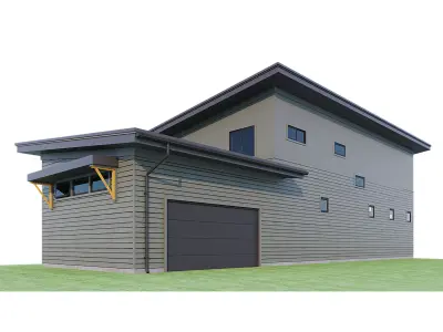 Contemporary Prefab Modular House 3D model