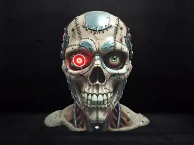 Skull Robot 3D print model
