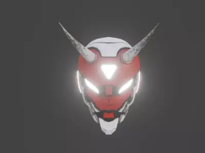 Hiro Helmet Low-poly 3D model