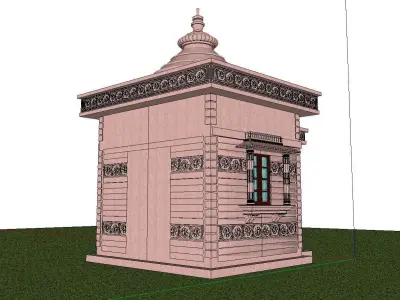 Architecture-Religion-God-Culture-Temple-0275 building with o... 3D model