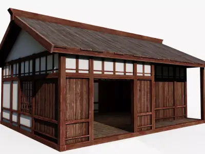 Small Hut Low-poly 3D model