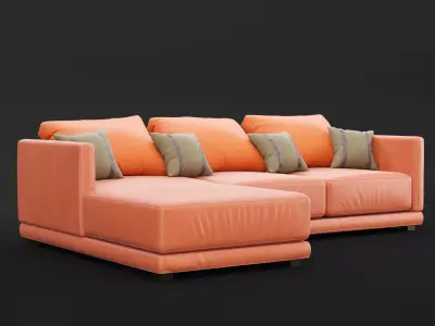 Modern angle sofa 3D model