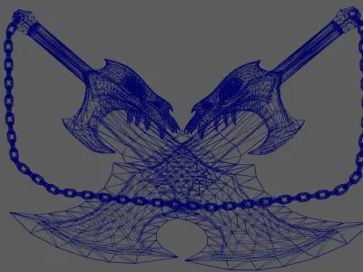 Stylish next generation machete  Low-poly 3D model