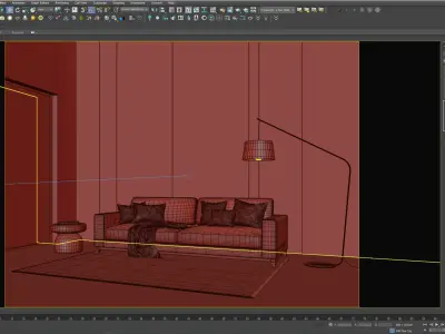interior living room scene 42 3D model