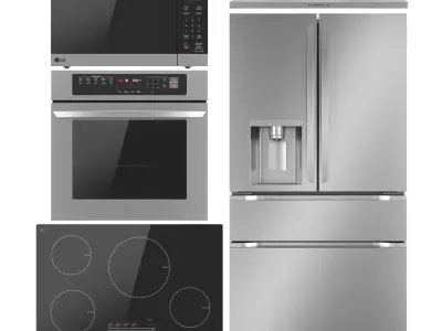 LG kitchen appliances 3D model