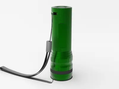 Flashlight Green 3D model