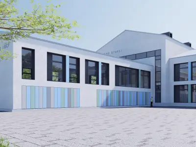 school Low-poly 3D model