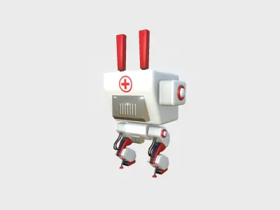 Robot C8 Medic - Sentinel Character SciFi Design Low-poly 3D model
