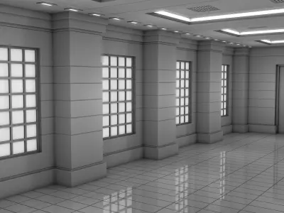 Apartment Hallway 3D model