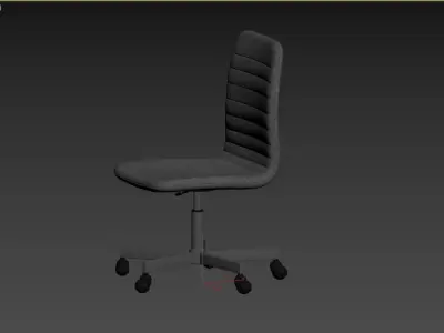 Amanda grey upholstered office chair Actona 3D model