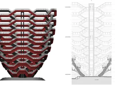 The Vessel - Hudson Yards Staircase - printable 3D model