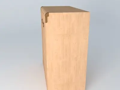 Indiana red pine cupboard 3D model