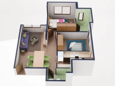 3D Floor Plan Model 31 3D model