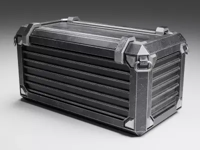 Futuristic Scifi Chest Low-poly 3D model