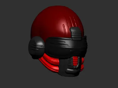 helmet high poly sculpt 3d printable  3D model 117