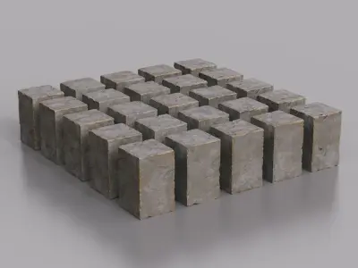 Rock Block Pack   Low-poly 3D model