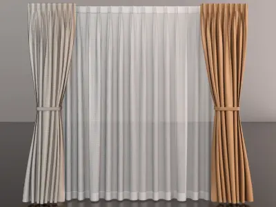 curtain pinch pleat Free 3D model
