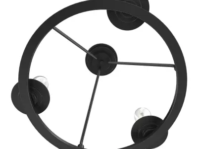 Progress lighting Debut Collection Three Light Semi-Flush   3D model