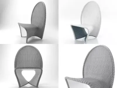 36 h four chairs 3D model