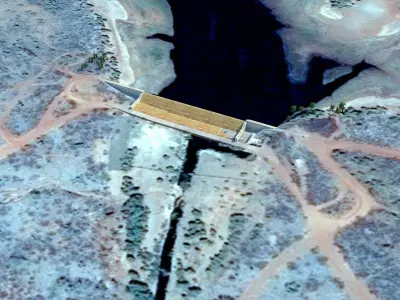 Chinaman Creek Dam Low-poly 3D model