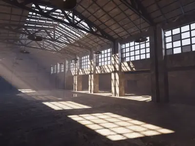 SHC Old Factory hall Low-poly 3D model