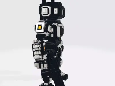 Robot Character 10 Low-poly 3D model