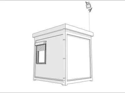 container guard booth 250cm x 250 cm  many formats 3D model