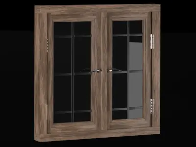 Wooden windows 3D model order