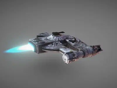 The Outrider star wars spaceship Low-poly 3D model