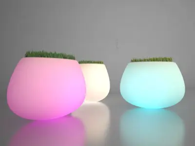 Illuminated Planter 2 3D model