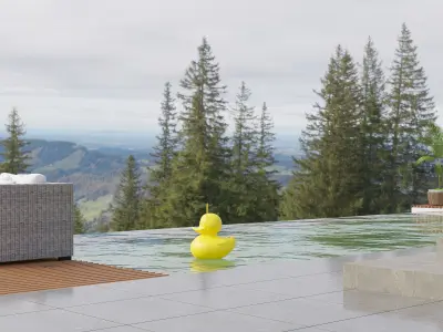 Outdoor lamp Low-poly 3D model