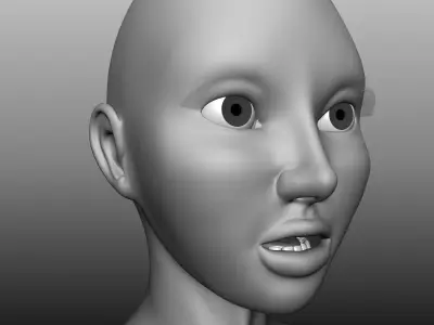 Alexa Female Base Mesh Free low-poly 3D model