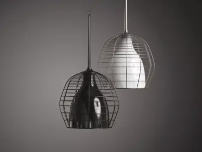 Cage suspension lamp 3D model
