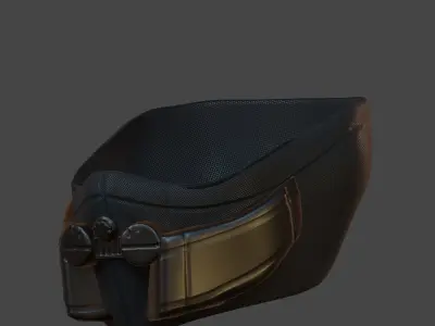 Gas mask helmet 3d model scifi Low-poly  Low-poly 3D model