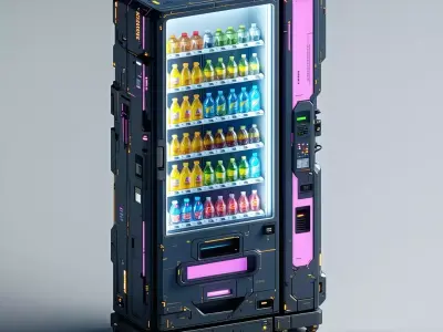 SciFi Vending Machine 3D Model Low-poly 3D model