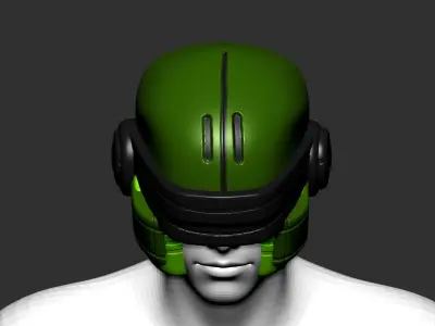 helmet high poly sculpt 3d printable  3D model 92